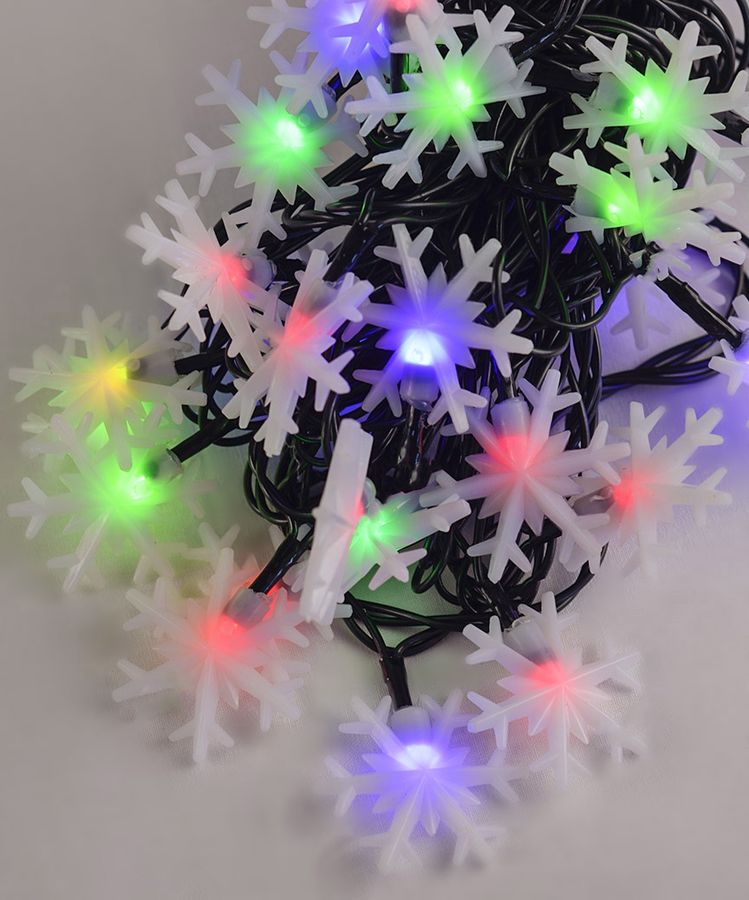 Уличные фигурки 40 LED "СНЕЖИНКА", 7м + переходник, мульти (1634-54)