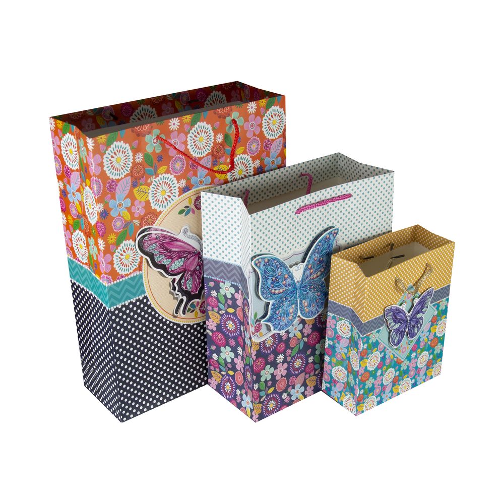 Пакет подарочный 210гр, 26 x 32 x 10см (12шт/уп) Разноцветный Unison (YM 8042-M)