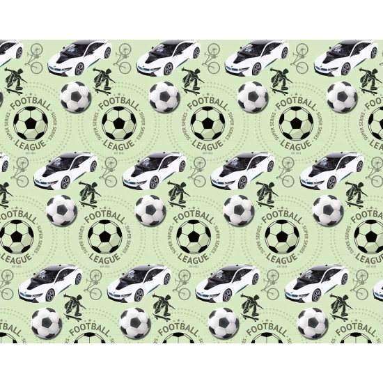 Бумага упаковочная мелованная 80г 10 листов  100 х 70см Зеленый Unison (PVM10-34)