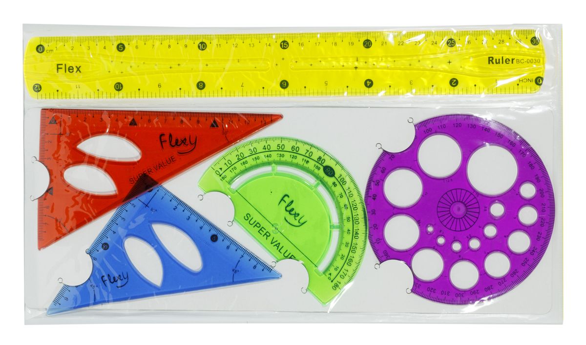 Набор гнущихся линеек 5шт Разноцветный Unison (5PCS)