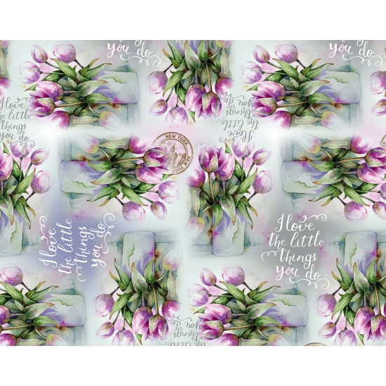 Бумага упаковочная мелованная 80г 10 листов  100 х 70см Серый Unison (PVM10-17)