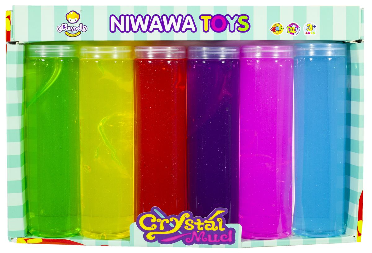 Слайм с блестками 6 цветов, Unison,  NT-1905 (NT-1905)