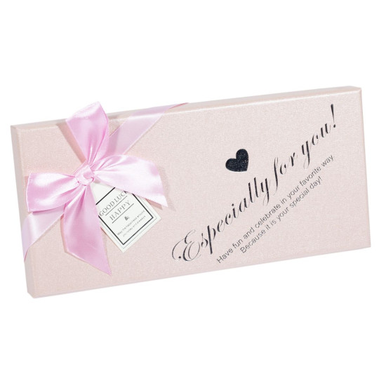 Коробка подарочная прямоугольная 24 х 11 х 4см (4шт/уп) Розовый Unison (CD01-22)