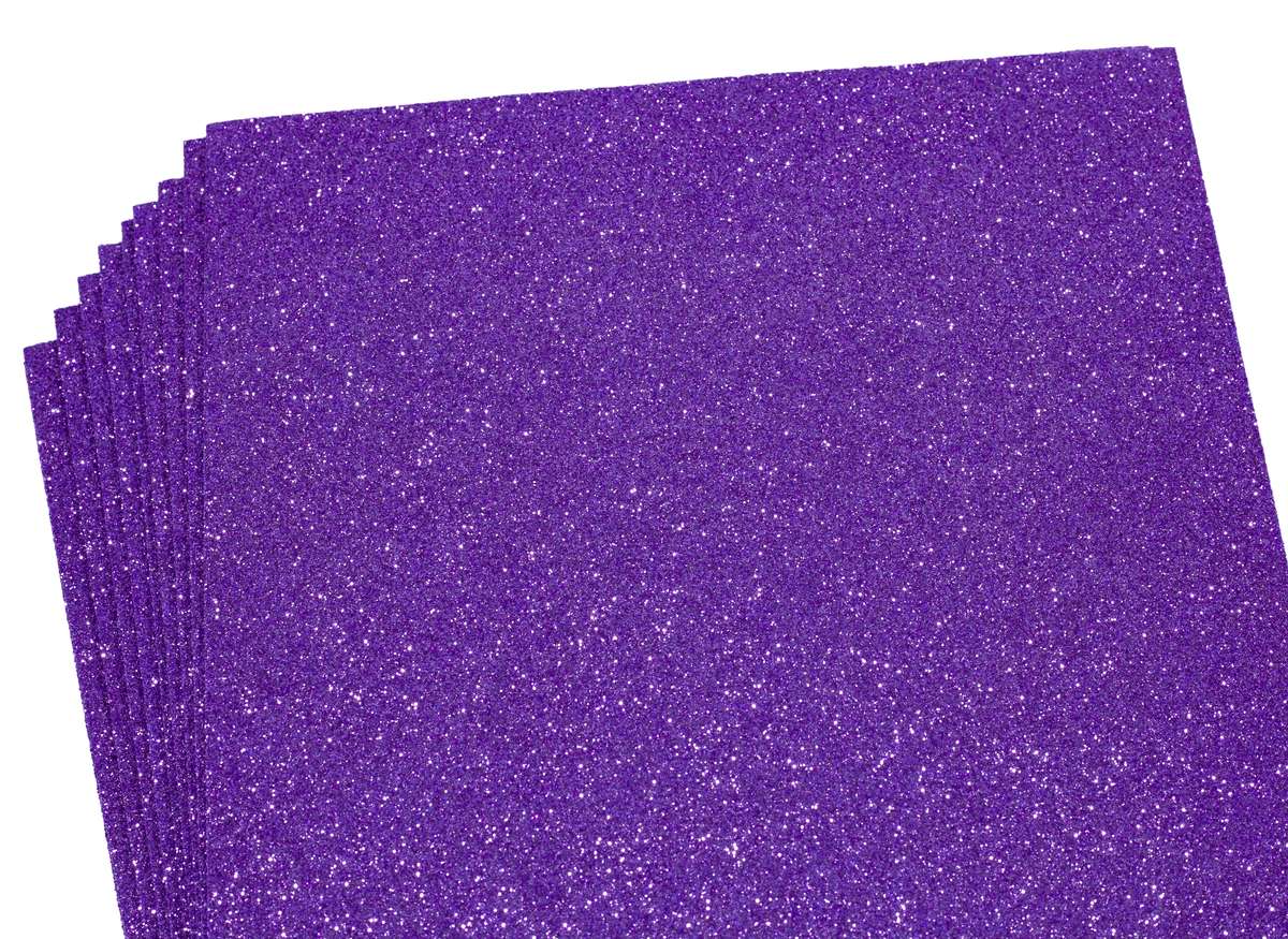 Фоаміран 1,7мм світло  фіолетовий з глітером 10 аркушів (17GLA4-019)