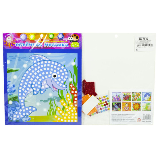 Н-р д/творч. "Собери мозаику-стразы объёмн."_20*24см,8в.микс (30*16) (0017)