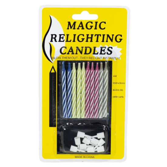 Набор свечей для торта "МЕДЖИК", незатухающие, 6 см, 10шт/уп Разноцветный Unison (868098)