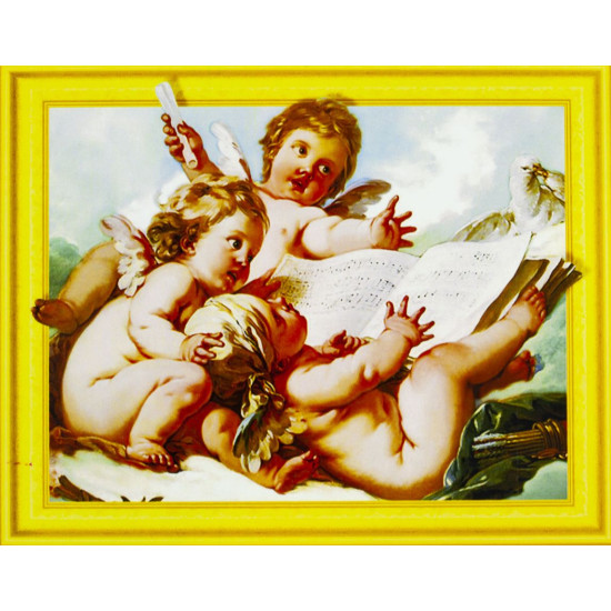 Алмазная мозаика  3D по номерам 40*50см "Три ангела"029 (029)