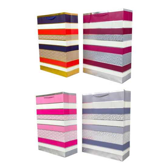 Пакет  подарочный фольгированный, 31x42x12cm Unison (YM-S1278L)