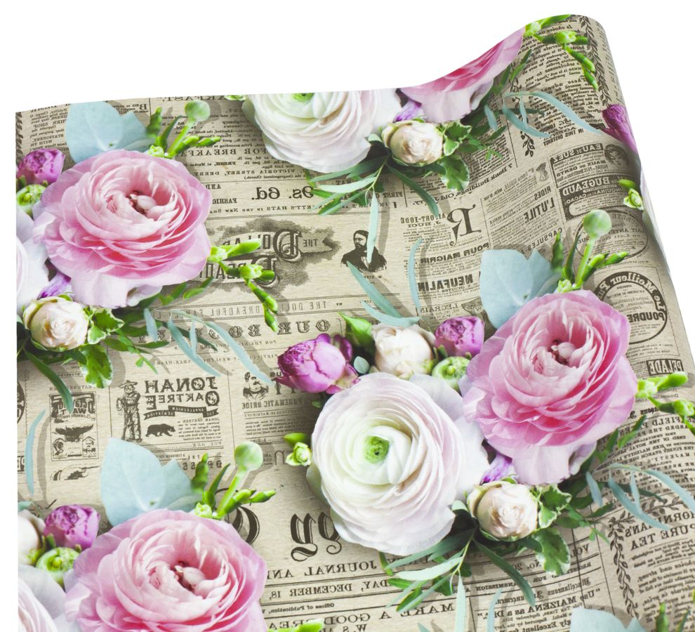 Бумага упаковочная мелованная 80г 10 листов  100 х 70см Разноцветный Unison (PVM10-147)