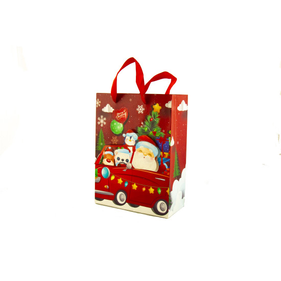 Пакет подарочный новогодний 210г, 17,5 x 23,5 x 8см, 12шт/уп Красный Unison (9091C)