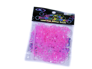 Прозрачно-розовые резинки для плетения (Нт 115.1)