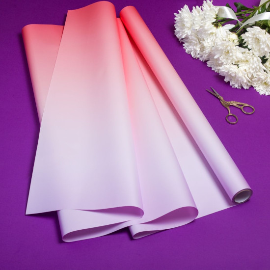 Пленка перламутровая Pastel Diamont silk Gradient, 60см х 7м Розовый Unison (PPG-5)