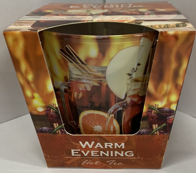 Свеча ароматическая «Теплый вечер» (горячий чай) Разноцветный Bartek Candles (50456 Hot tea)