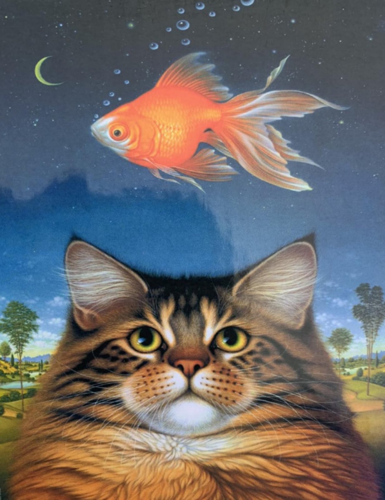 Алмазная мозаика по номерам  30*40см "Кот"  карт уп. (холст на раме) (70666GB)