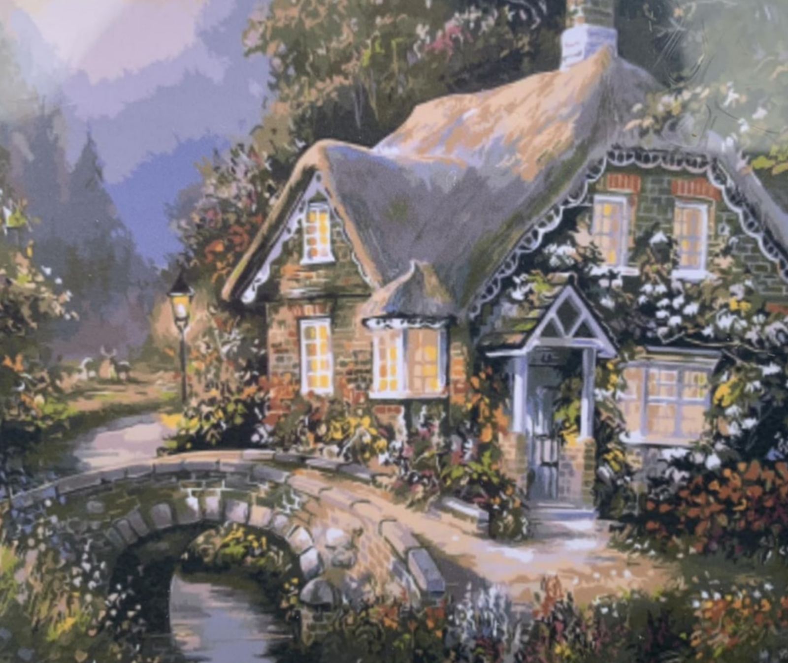 Картина по номерам 30*40см "Старый домик" OPP (холст на раме краск. кисти. ) (39EKTL_O)