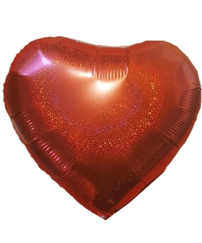 Кулька фольгована Pelican серце 18' (45см), Голограма червоний Червоний Pelican (833657)