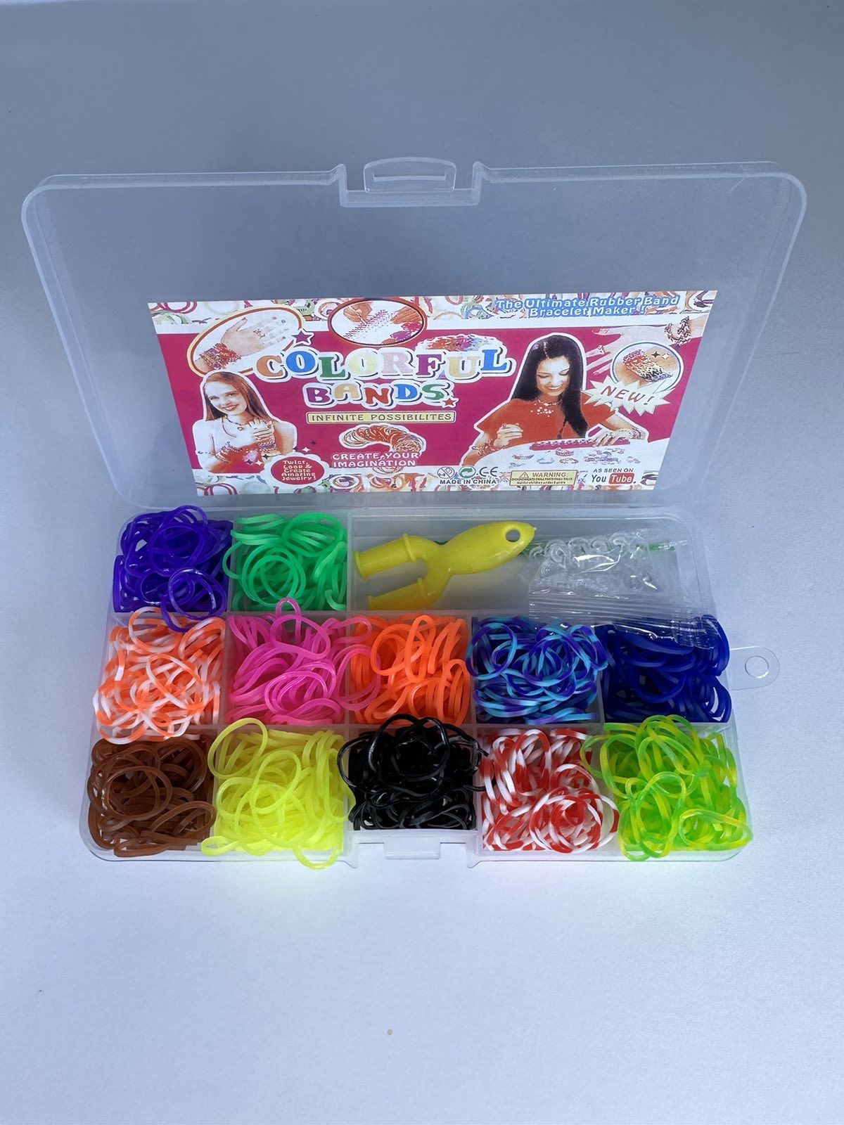 Набор резинок для плетения браслетов, 12 цветов. Разноцветный Unison (Нт 109)