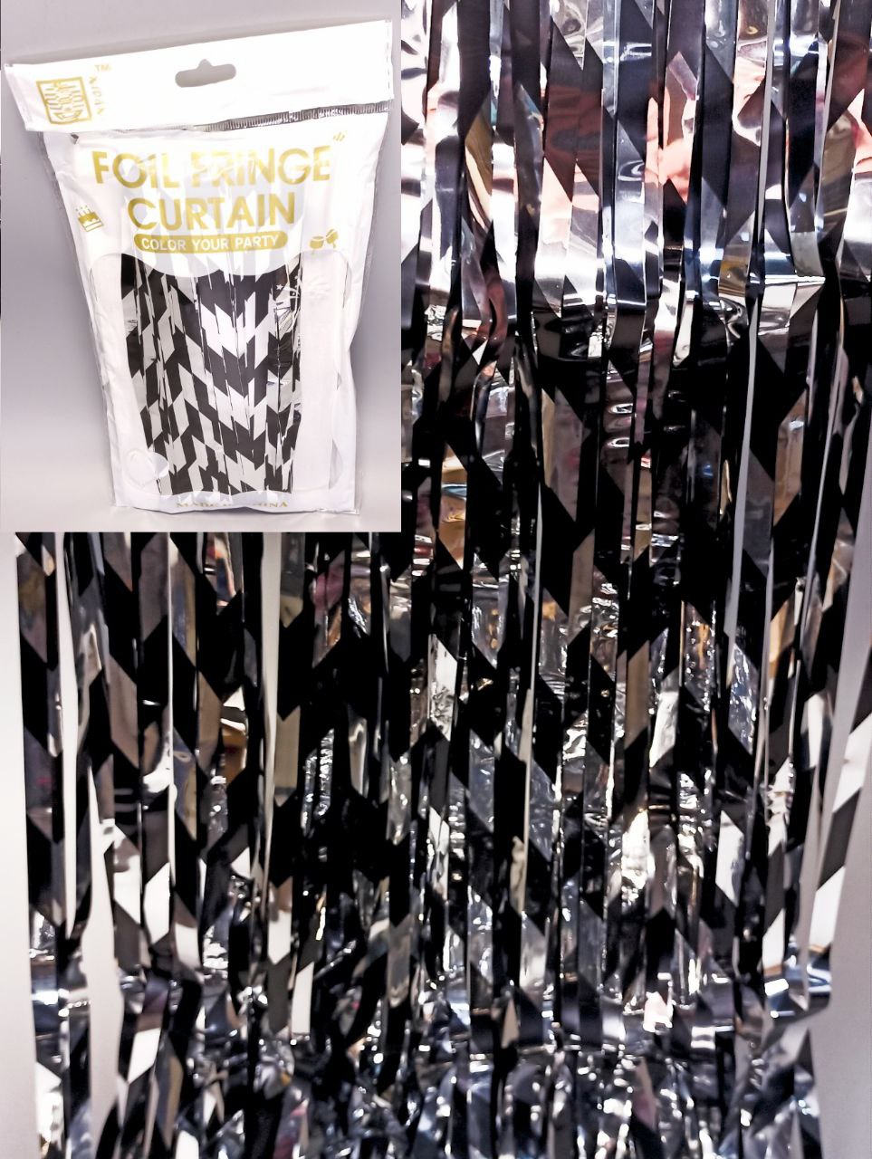 Фотозона 2 х 1м, серебряно черная Разноцветный Unison (KUK-2010)