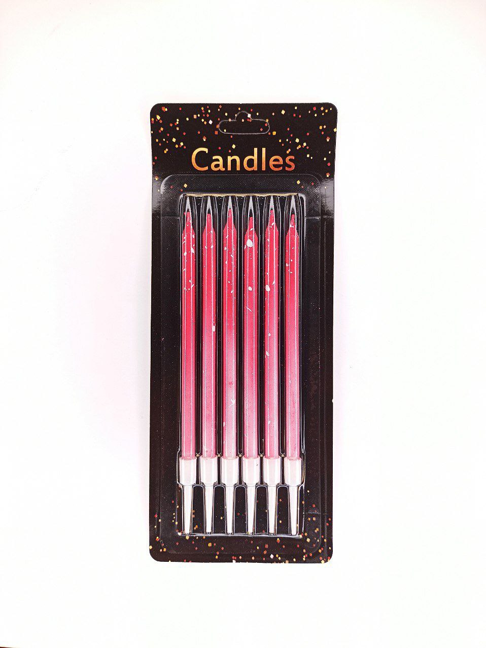 Свечи с капельками, 10,5 см, красные, 6шт/уп Красный Unison (125015 red)