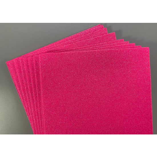 Фоаміран з глітером   1,7мм, 10 аркушів, рожевий Рожевий Unison (17FA4-003)