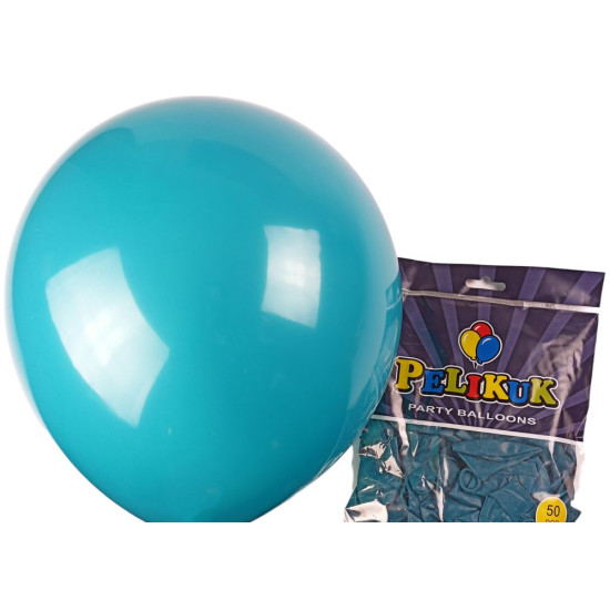 Шарики круглые Pelikuk 13' (33 см) пастель темно бирюзовый, 50шт/уп Зеленый Pelikuk (1350C-118)