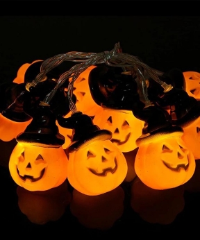 Гірлянда фігурки  10 LED ХЕЛОУІН  КАПЕЛЮХ  4м+ перехідник,  теплий білий (1698-37)