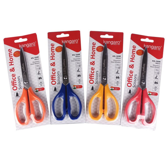 Ножницы офисные "TM "Kangaro"185мм Разноцветный Kangaro (185R-KS)