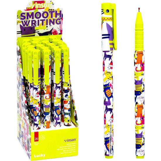 Ручка масляная VINSON "Lucky" синяя Разноцветный Unison (A159)