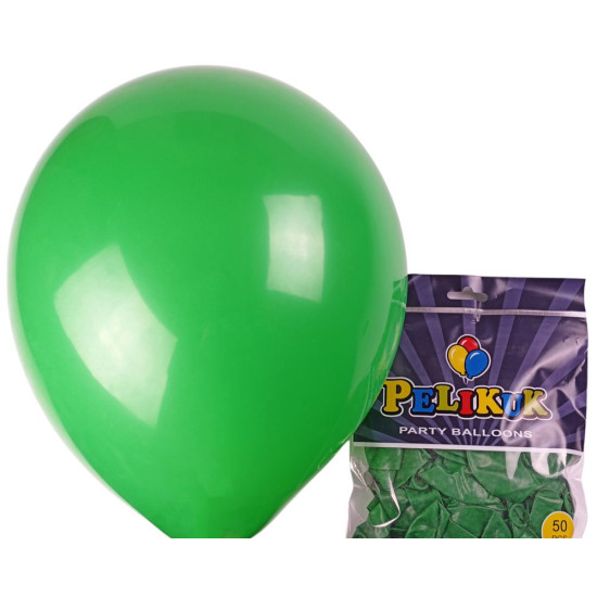 Шарики круглые Pelikuk 13' (33 см) пастель ярко зеленый, 50шт/уп Зеленый Pelican (1350C-120)
