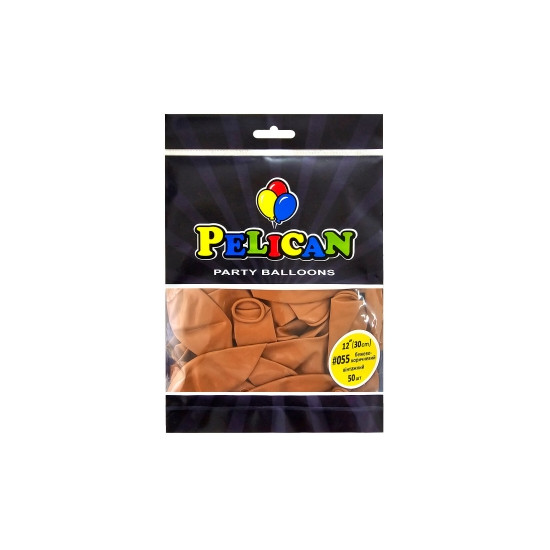 Шарики Pelican латексные 12" (30cm) винтажный бежево коричневый, Pelican 50шт Коричневый Pelican (812055)