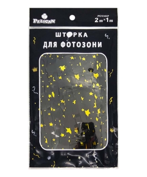 Фотозона  2м х 1м, "Звездопад" черная Черный Pelican (872167)