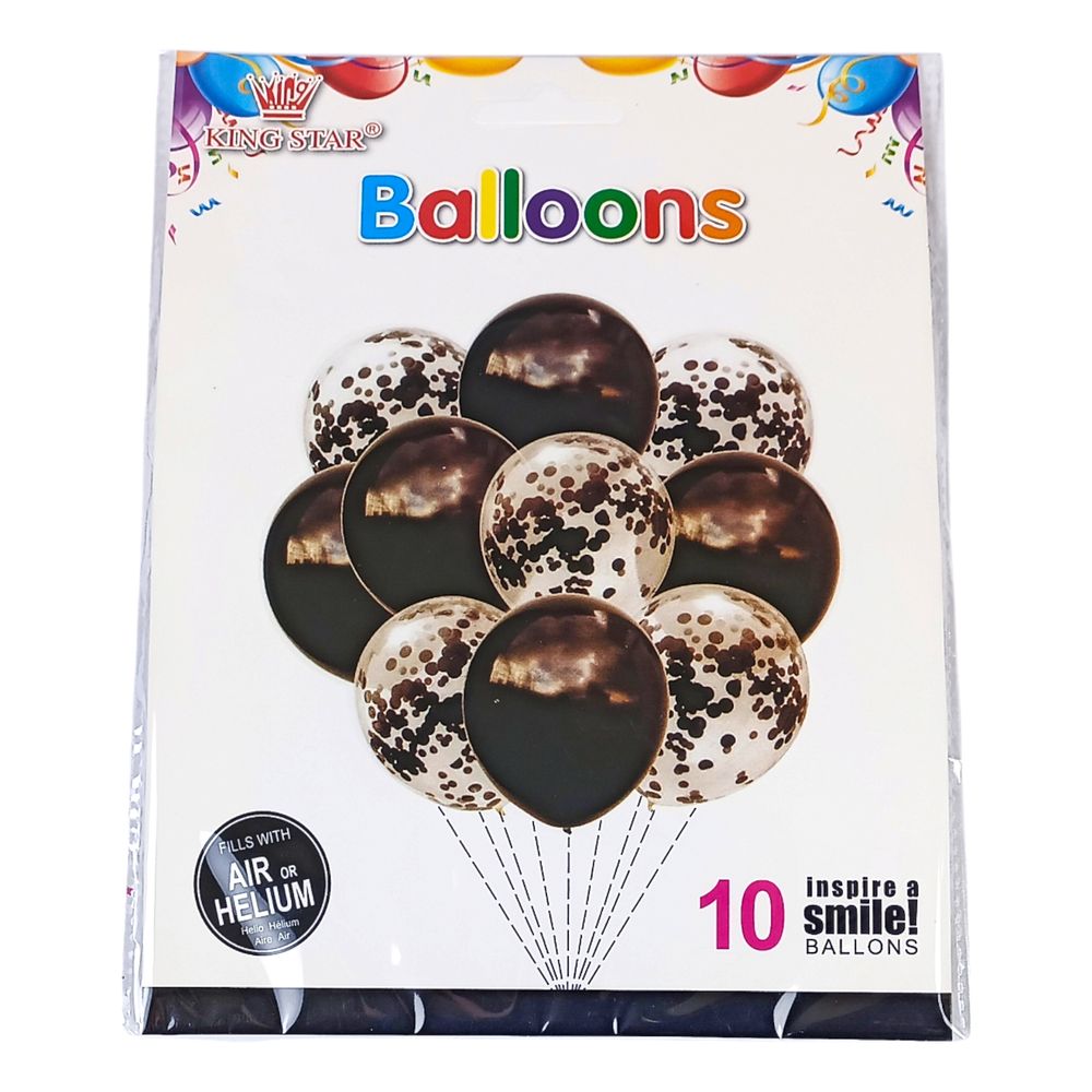 Набор из 10 шаров, микс цветов Золотой Без бренда (QQTZ-14-black)