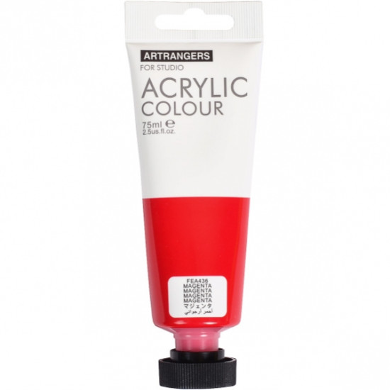Фарба акрилова"Magenta"в пластиковій тубі 75мл Червоний Art Ranger (436FEA)