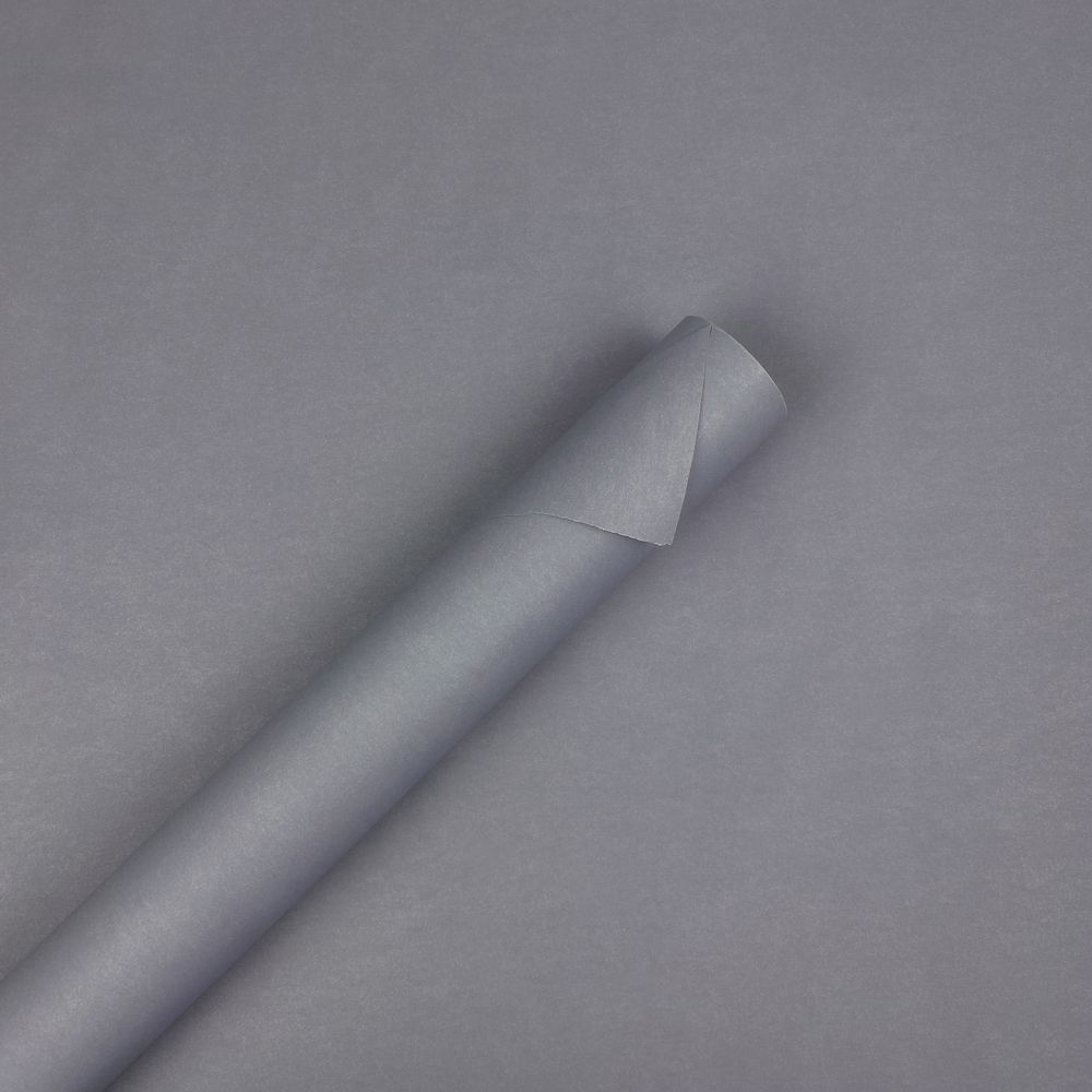 Эко - крафт цветной, бумага подарочная, 0,53 х 6м, 80г Серый Unison (ECP007)