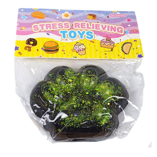 Таба сквиш антистресс  12см Лапка черная (712215 green)