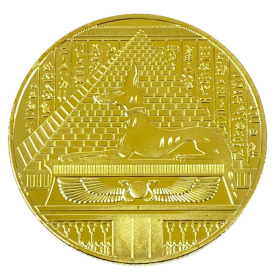 Монета-сувенир Египетский бог Анубис, 4см в капсуле (Cs - 1019)