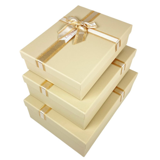 Коробка подарочная с бантиком, набор-3шт (3103T-11L)