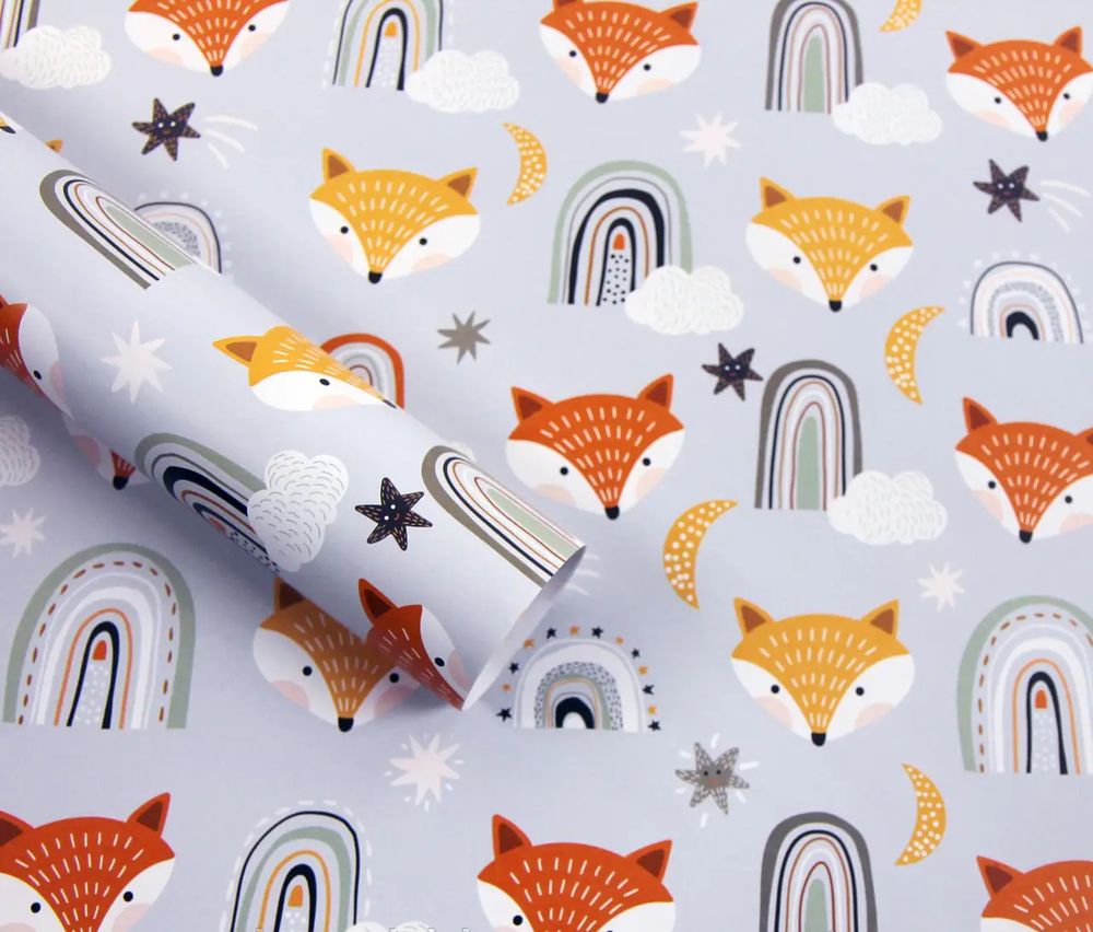 Бумага новогодняя для упаковки подарков 10 листов - 100 х 70 см 50г (PCZ10070-10-570)