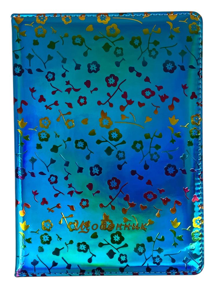 Щоденник шкір/зам 24 х 17,5см "Голограма" Квіти (0025-2)