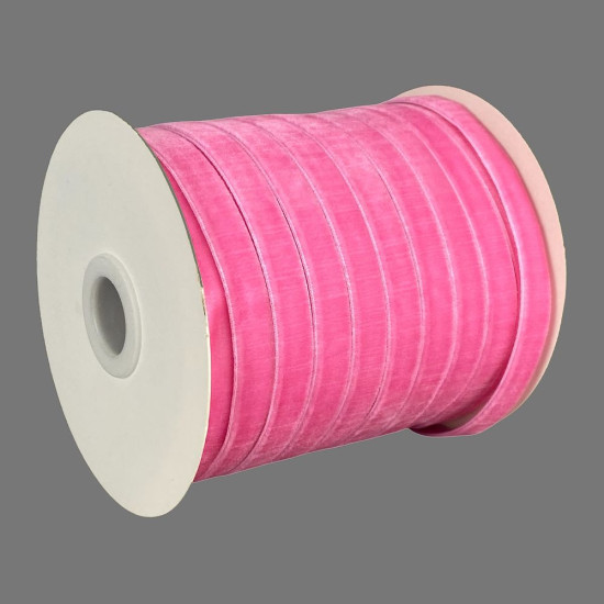 Бархатная лента  1,0 см х 50 ярдов Розовый Marill (D00810- C 08)
