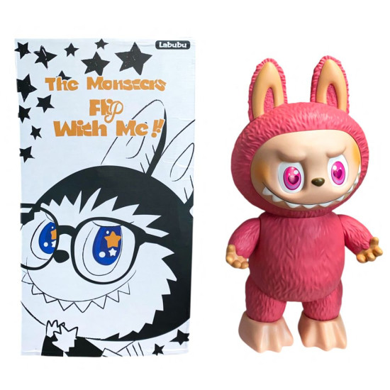 Коллекционная большая фигура 40 х 20см Labubu (пластик) (TCL-053 pink)