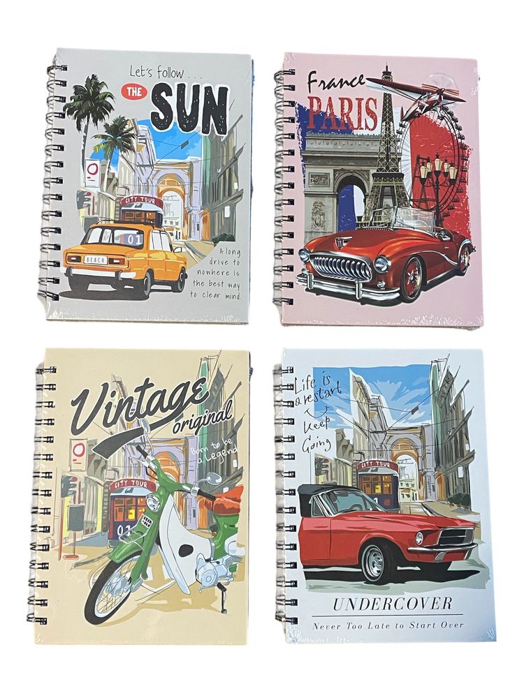 Тетрадь А5 на спирали, 80 листов 80г/м2 клетка, "Ретро" (1813-15)