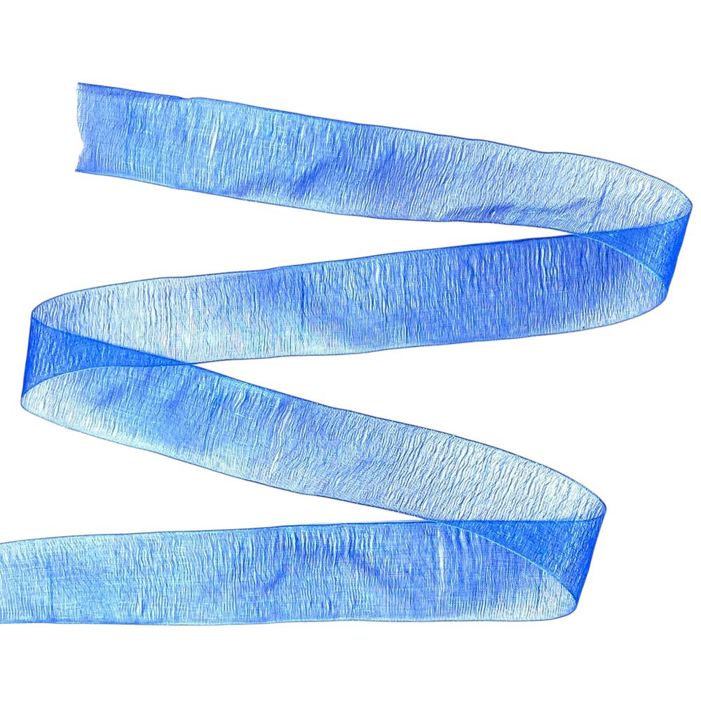 Лента с органзы  синяя 2,5 см х  50 ярдов Синий Marill (D02025-1040)