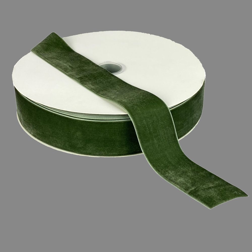 Бархатная лента  4 см (±5мм) х 30 ярдов Зеленый Marill (D00840- C 41)