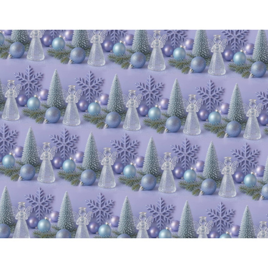 Папір подарунковий  крейдований 80г, новорічний , 100 х 70см  -10 аркушів (PVM10-323NY)