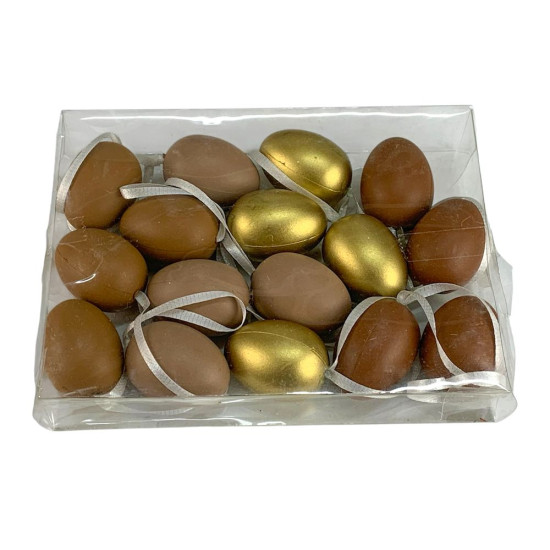 Набір пасхальних яєць у прозорій коробці, 16шт 4см (L00183)