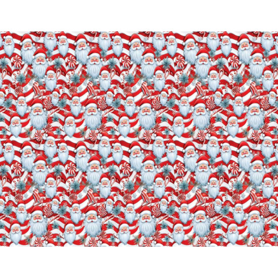 Папір подарунковий  крейдований 80г, новорічний , 100 х 70см  -10 аркушів (PVM10-322NY)