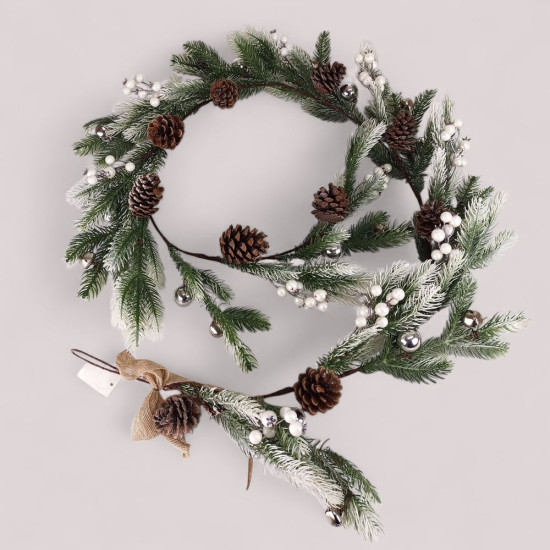 Гирлянда декоративная хвойная с шишками 1.8м Unison (GD-39)