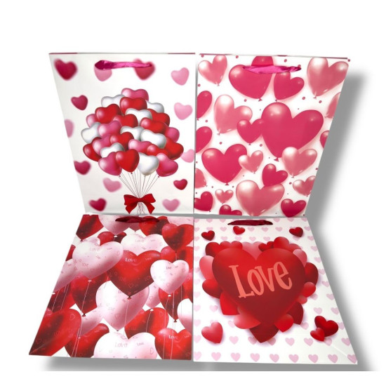 Пакет подарунковий 210гр, 25,5 х 33 х 9,7см  (12шт/уп) Різнокольоровий Unison (ZY-2125B)