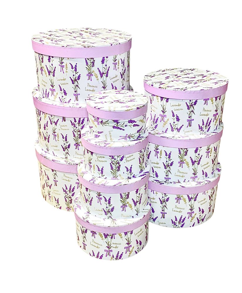 Коробка подарочная круглая 30 х 30 х 17см в наборе  10шт (0503)